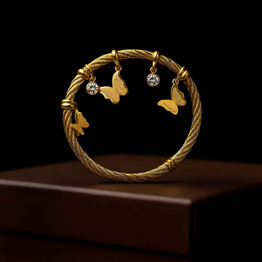 Luxury Butterfly Charm Bracelet for Women | Elegant Designer Bangle | Perfect Gift for Her