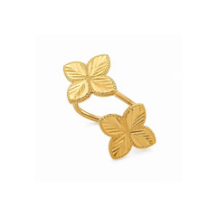 Golden Petal Floral Open Ring for Women | Adjustable Gold Statement Ring | Anti-Tarnish Korean-Inspired Jewelry