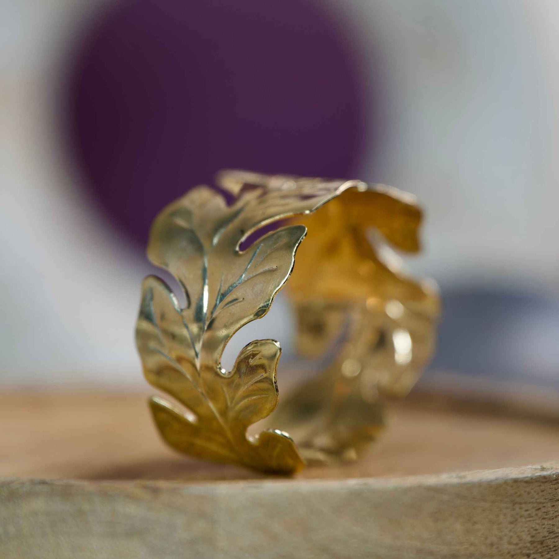 Premium Leaf Pattern Gold Bracelet – Stylish Open Cuff | Nature Inspired Jewelry