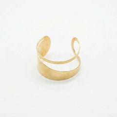 Modern Gold Cuff Bracelet – Elegant Double Layer Design | Everyday Luxury Jewelry