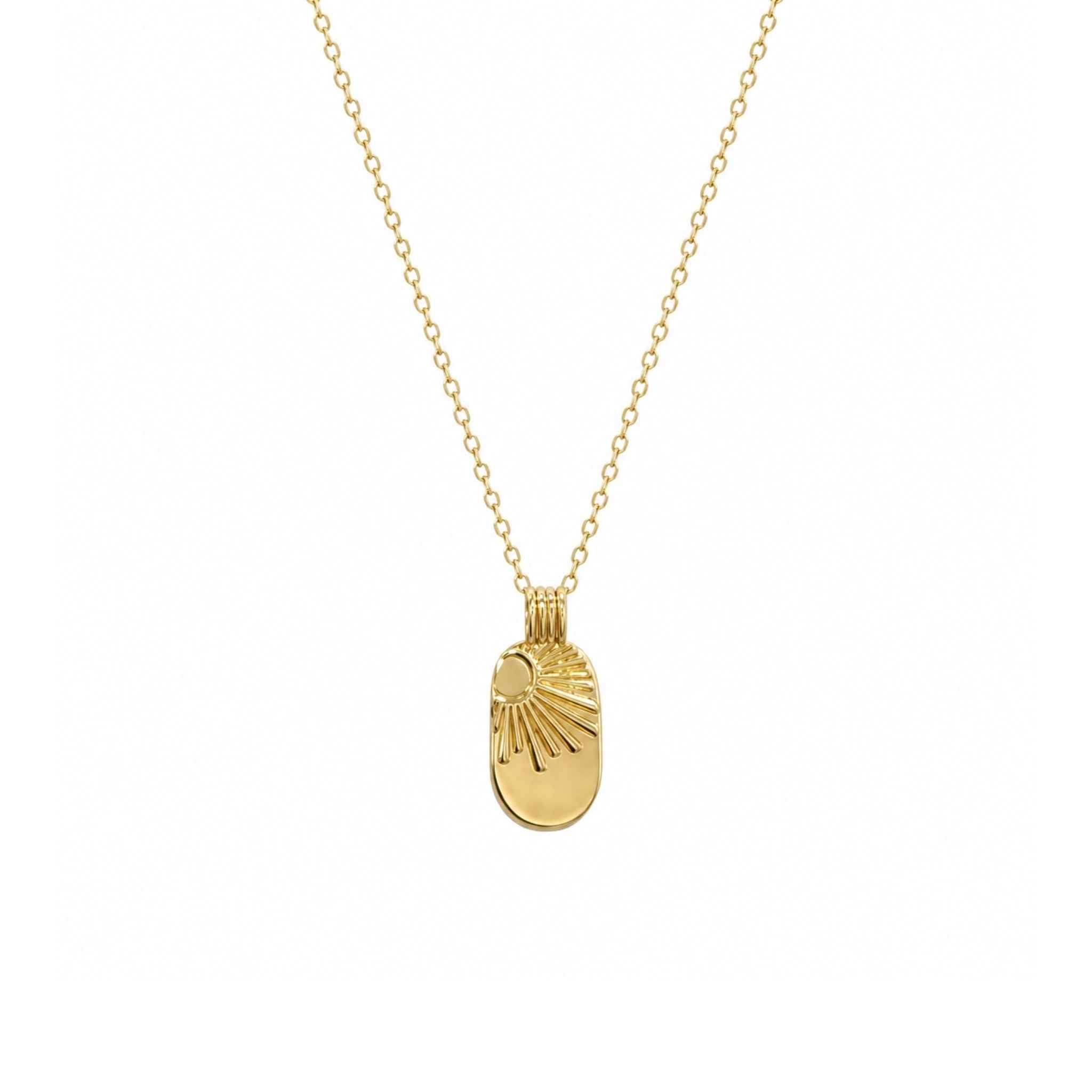 Sunburst pendant necklace — store pieces separately