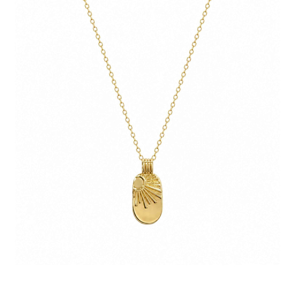 Sunburst Pendant Necklace for Women | Gold-Tone Pendant Necklace | Anti-Tarnish Jewellery