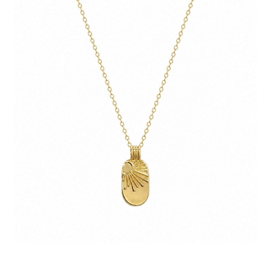 Sunburst Pendant Necklace for Women | Gold-Tone Pendant Necklace | Anti-Tarnish Jewellery